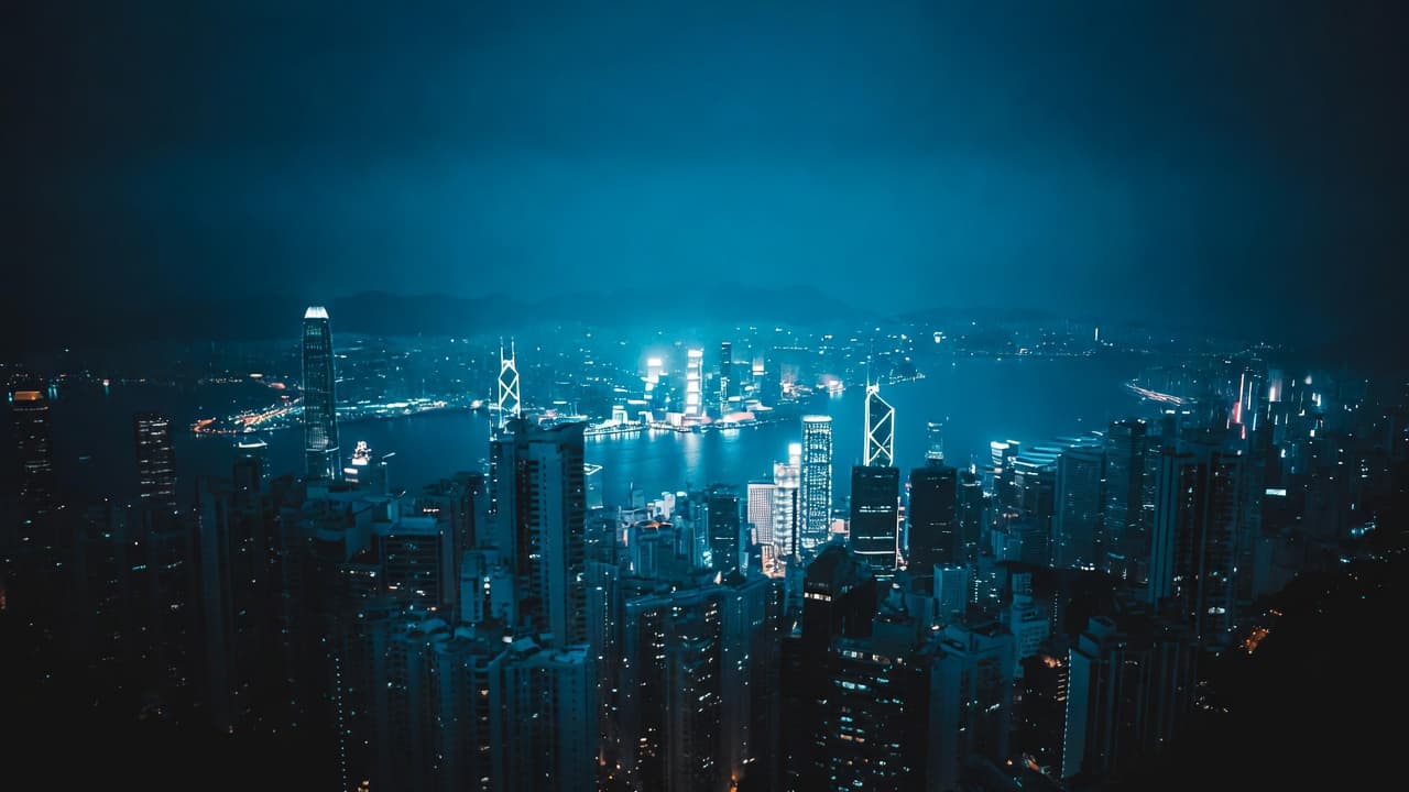 Hong Kong skyline at night